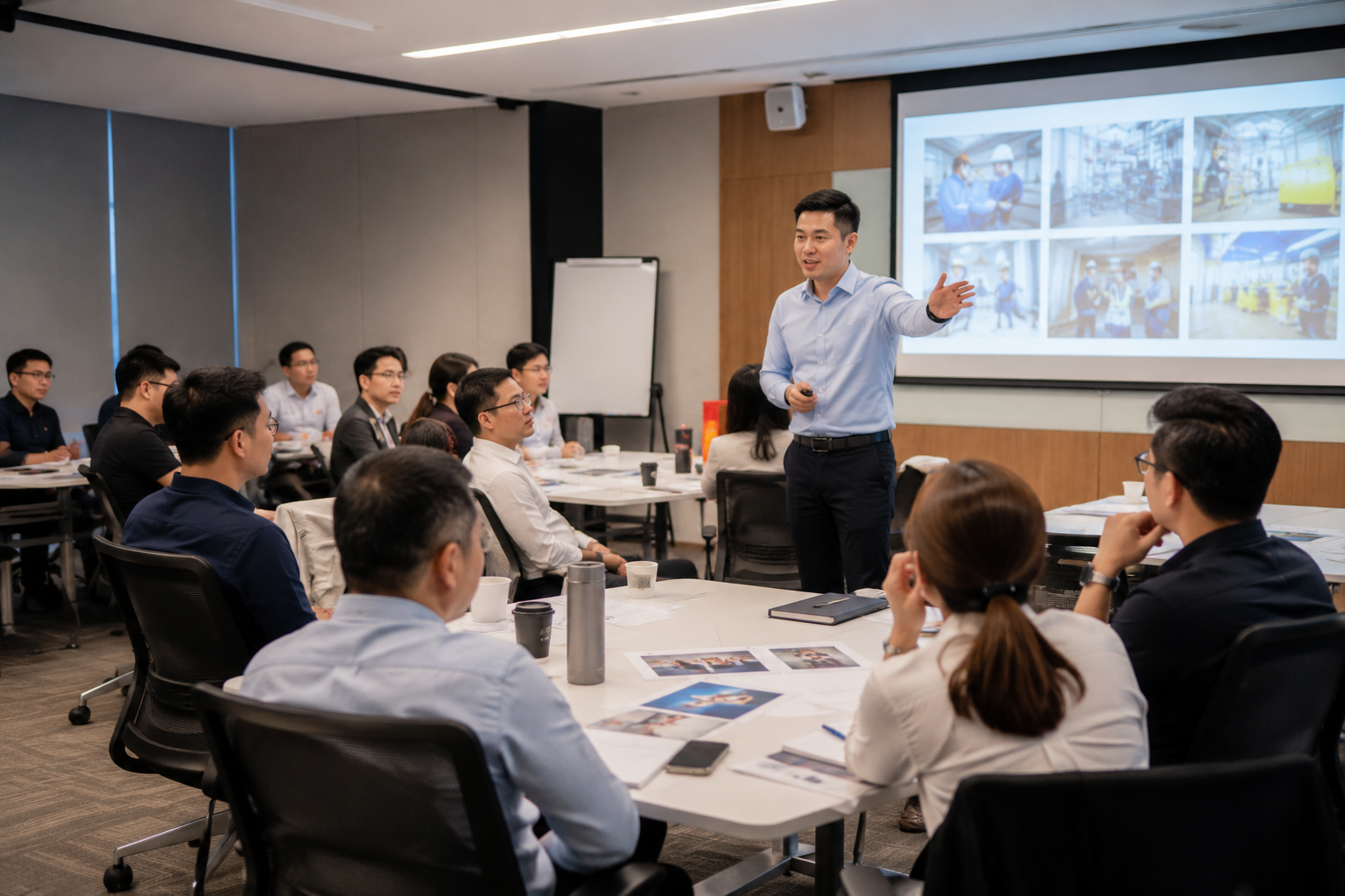 Classroom-based workplace safety and health capability training with managers and professional staff